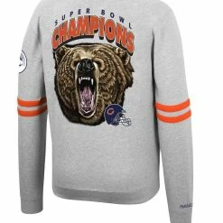 Men's Mitchell & Ness Heathered Gray Chicago Bears Allover Print Fleece Pullover Sweatshirt -Fanatics DSCO1136785112 1927 ALT3