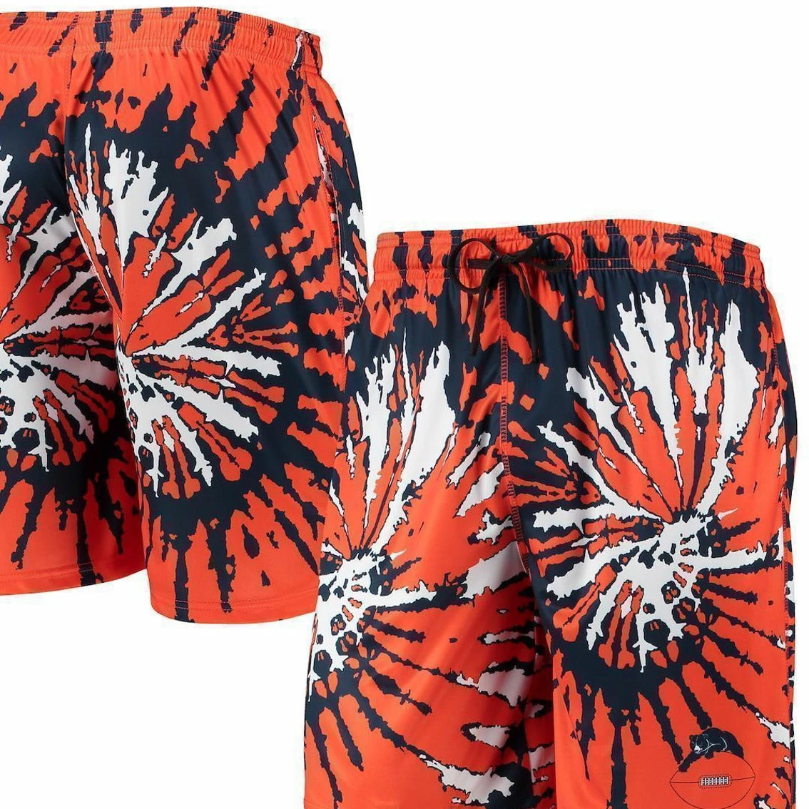 Men's FOCO Orange Chicago Bears Retro Static Mesh Lounge Shorts 4 Men's FOCO Orange Chicago Bears Retro Static Mesh Lounge Shorts - Image 2