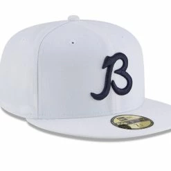 Men's New Era White Chicago Bears B Logo Omaha 59FIFTY Fitted Hat -Fanatics DSCO1136785421 3550 ALT3