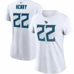 Nike Women's Derrick Henry White Tennessee Titans Player Name & Number T-Shirt 7 Nike Women's Derrick Henry White Tennessee Titans Player Name & Number T-Shirt -Fanatics DSCO1136785502 3550 ALT1