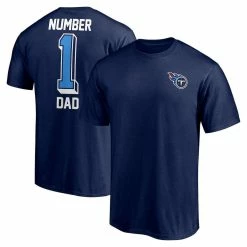 Fanatics Branded Men's Navy Tennessee Titans #1 Dad T-Shirt