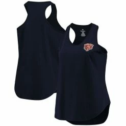 Fanatics Branded Women's Navy Chicago Bears Plus Size Logo Racerback Tank Top