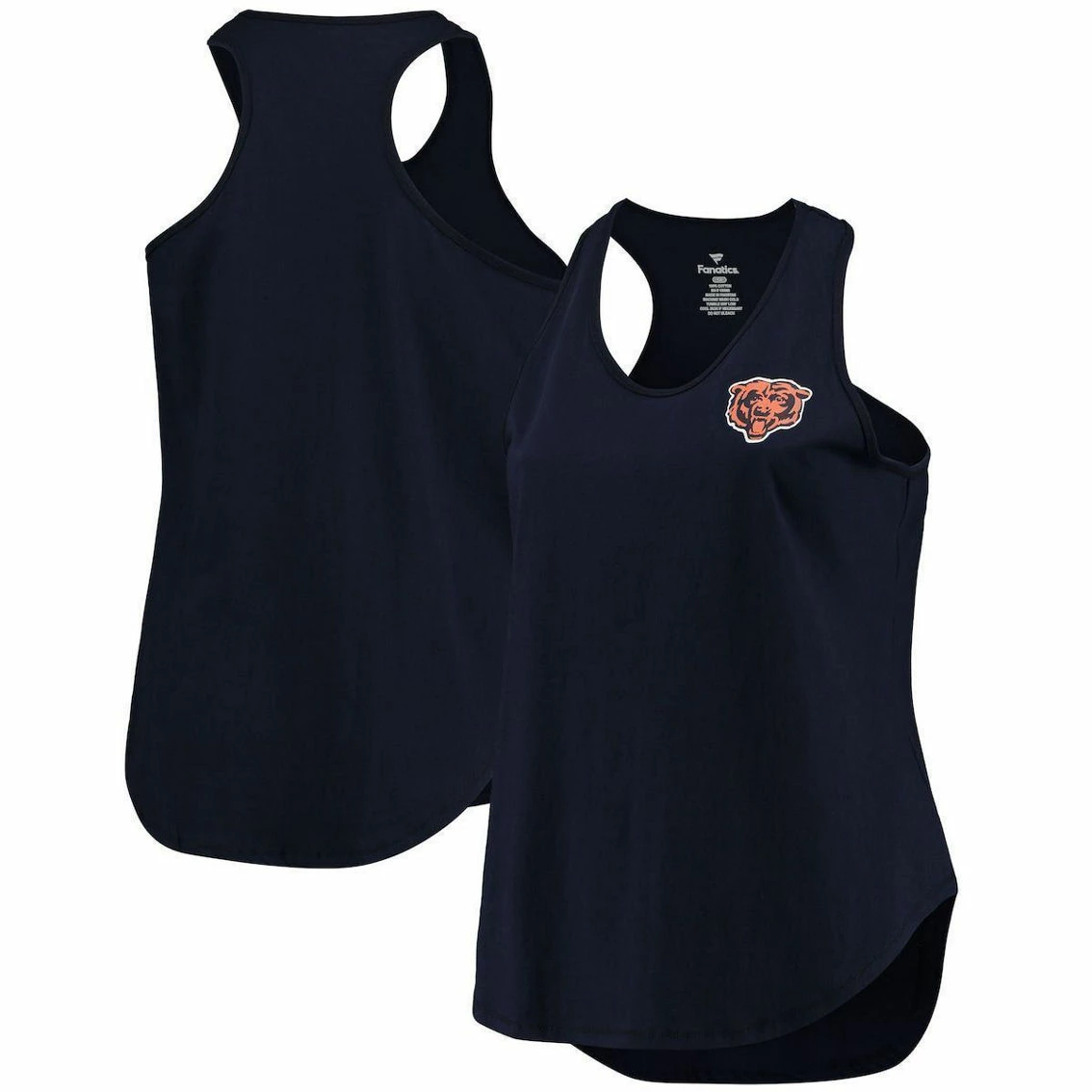 Fanatics Branded Women's Navy Chicago Bears Plus Size Logo Racerback Tank Top 4 Fanatics Branded Women's Navy Chicago Bears Plus Size Logo Racerback Tank Top - Image 2