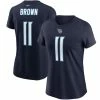 Nike Women's AJ Brown Navy Tennessee Titans Name & Number T-Shirt