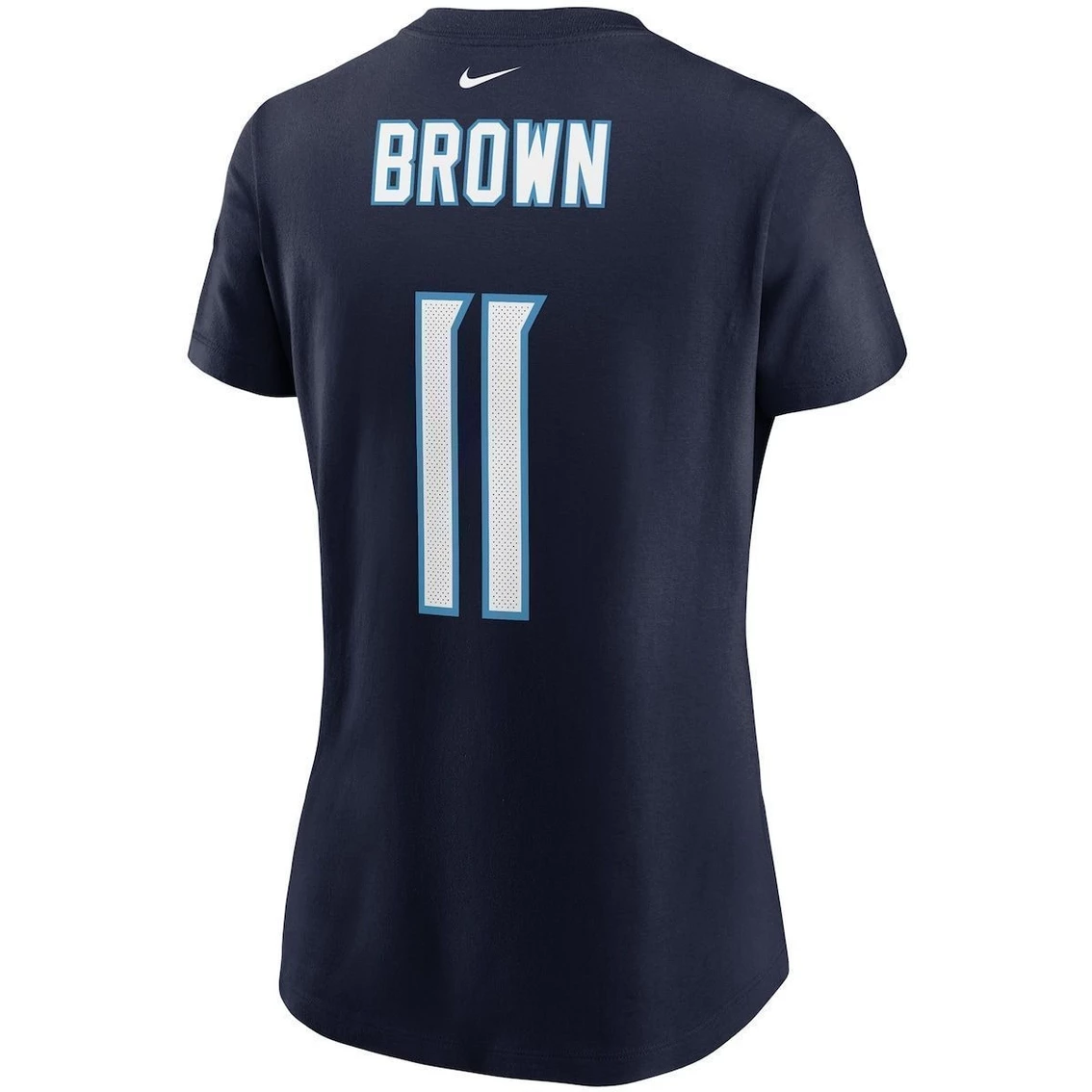 Nike Women's AJ Brown Navy Tennessee Titans Name & Number T-Shirt 6 Nike Women's AJ Brown Navy Tennessee Titans Name & Number T-Shirt - Image 4