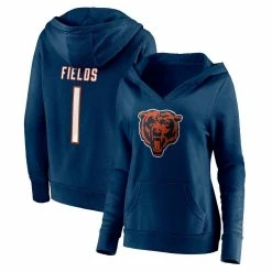 Fanatics Branded Women's Justin Fields Navy Chicago Bears Player Icon Name & Number V-Neck Pullover Hoodie 7 Fanatics Branded Women's Justin Fields Navy Chicago Bears Player Icon Name & Number V-Neck Pullover Hoodie -Fanatics DSCO1136786528 1320 ALT1