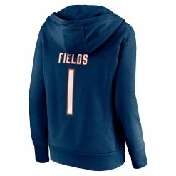 Fanatics Branded Women's Justin Fields Navy Chicago Bears Player Icon Name & Number V-Neck Pullover Hoodie 9 Fanatics Branded Women's Justin Fields Navy Chicago Bears Player Icon Name & Number V-Neck Pullover Hoodie -Fanatics DSCO1136786528 1320 ALT3