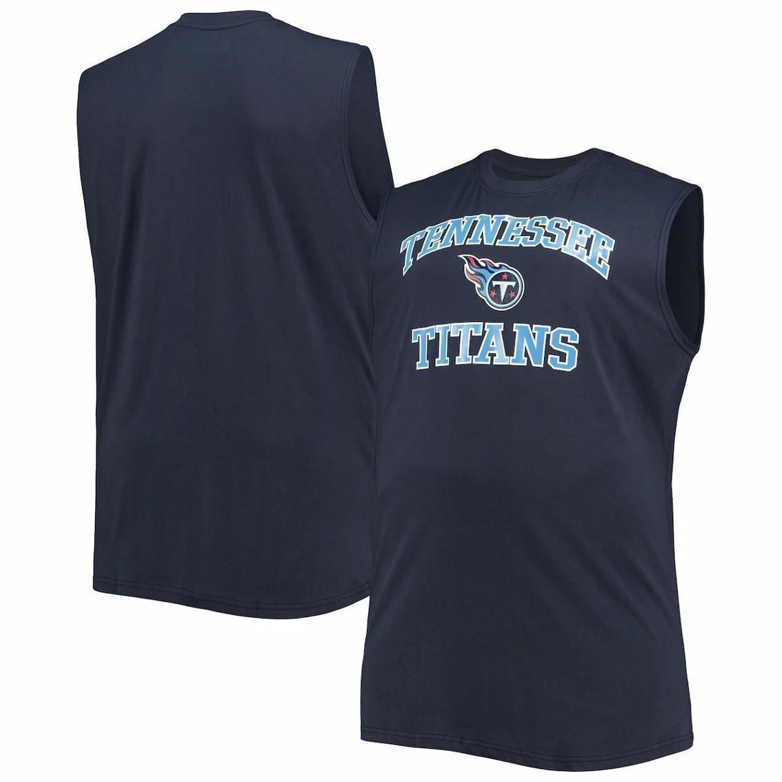 Profile Men's Navy Tennessee Titans Big & Tall Muscle Tank Top 4 Profile Men's Navy Tennessee Titans Big & Tall Muscle Tank Top - Image 2