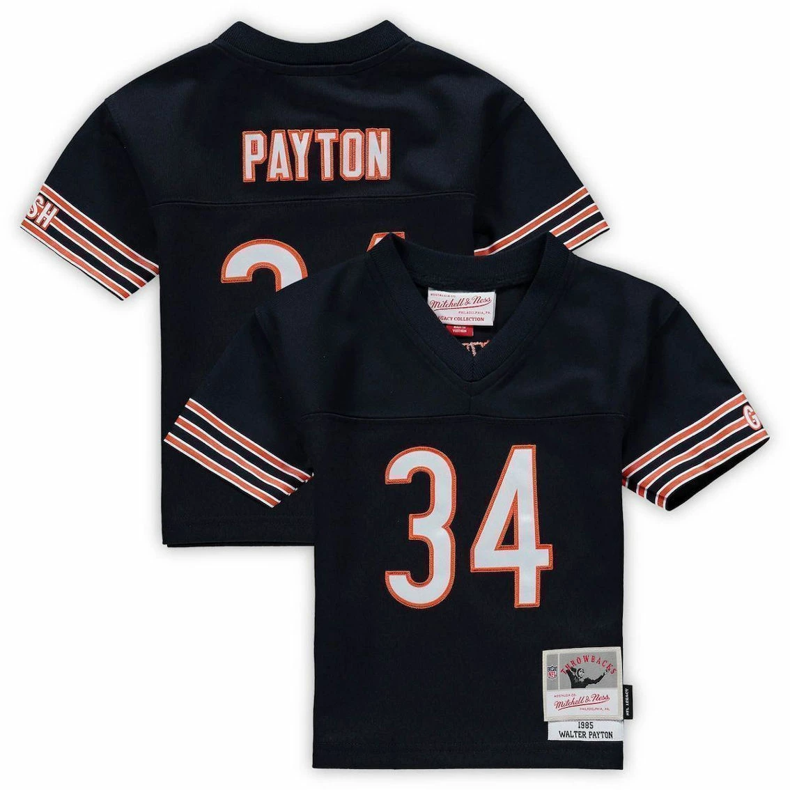 Mitchell & Ness Infant Walter Payton Navy Chicago Bears 1985 Retired Legacy Jersey 4 Mitchell & Ness Infant Walter Payton Navy Chicago Bears 1985 Retired Legacy Jersey - Image 2