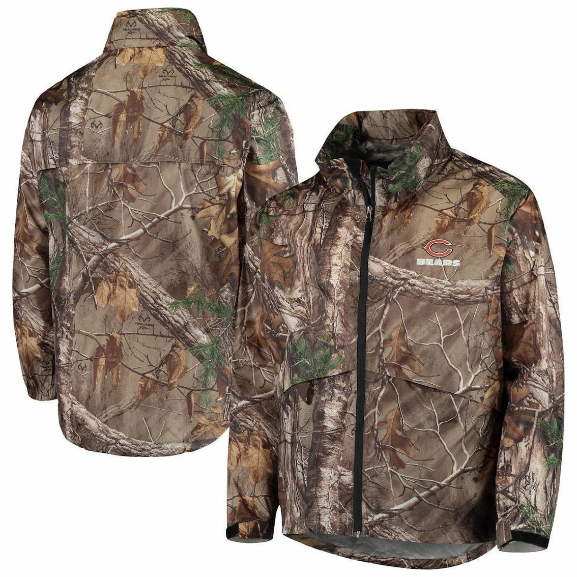 Dunbrooke Men's Realtree Camo Chicago Bears Circle Sportsman Waterproof Packable Full-Zip Jacket 3 Dunbrooke Men's Realtree Camo Chicago Bears Circle Sportsman Waterproof Packable Full-Zip Jacket