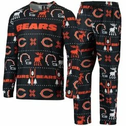 FOCO Men's Navy Chicago Bears Wordmark Ugly Pajama Set 7 FOCO Men's Navy Chicago Bears Wordmark Ugly Pajama Set -Fanatics DSCO1136788149 1320 ALT1