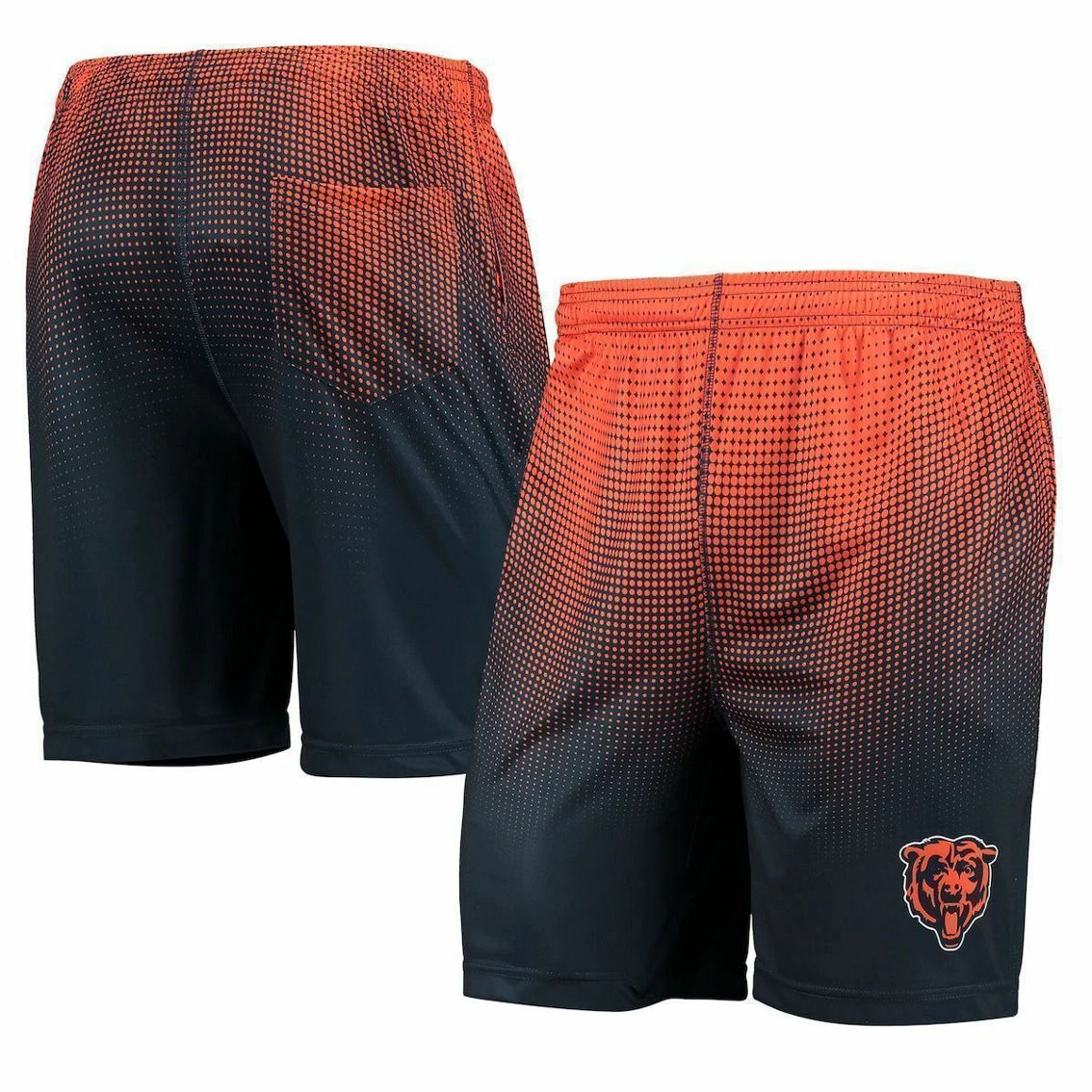 Men's FOCO Navy/Orange Chicago Bears Pixel Gradient Training Shorts 4 Men's FOCO Navy/Orange Chicago Bears Pixel Gradient Training Shorts - Image 2