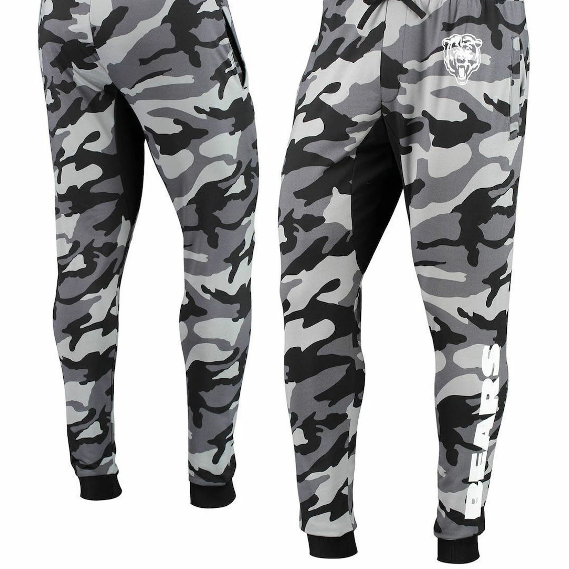 FOCO Men's Black Chicago Bears Camo Jogger Pants 3 FOCO Men's Black Chicago Bears Camo Jogger Pants