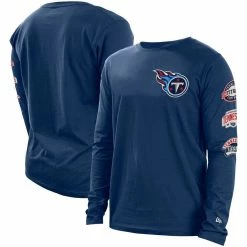 New Era Men's Navy Tennessee Titans Hype 2-Hit Long Sleeve T-Shirt