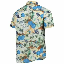 FOCO Men's Cream Tennessee Titans Paradise Floral Button-Up Shirt 9 FOCO Men's Cream Tennessee Titans Paradise Floral Button-Up Shirt -Fanatics DSCO1136790038 6662 ALT3
