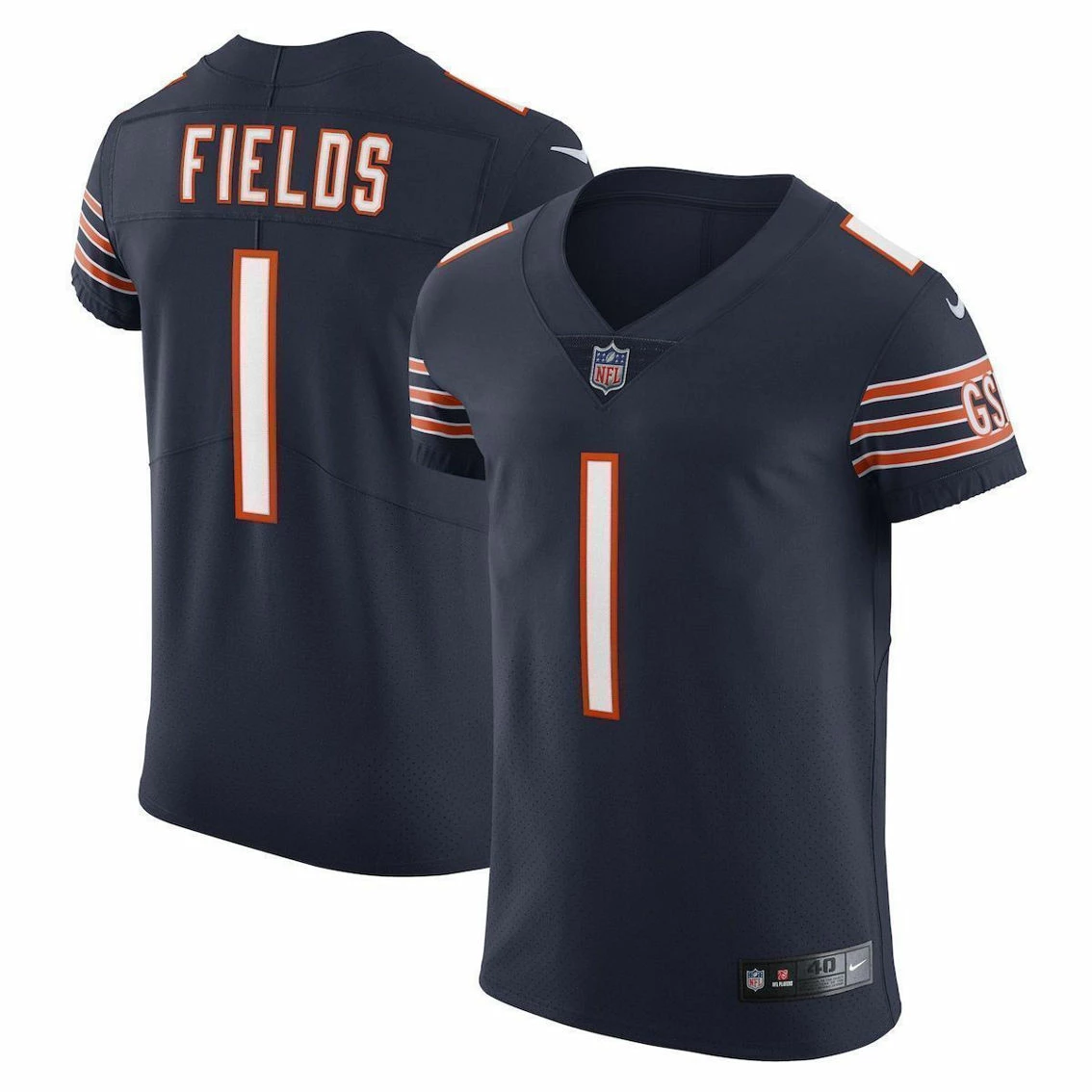 Nike Men's Justin Fields Navy Chicago Bears Vapor Elite Jersey 4 Nike Men's Justin Fields Navy Chicago Bears Vapor Elite Jersey - Image 2