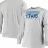 Fanatics Branded Men's Heathered Gray Tennessee Titans Big & Tall Practice Long Sleeve T-Shirt 1 Fanatics Branded Men's Heathered Gray Tennessee Titans Big & Tall Practice Long Sleeve T-Shirt -Fanatics DSCO1136790852 1927