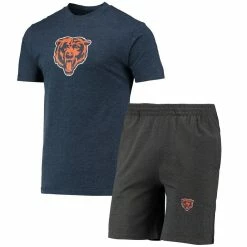 Concepts Sport Men's Navy/Charcoal Chicago Bears Meter T-Shirt & Shorts Set