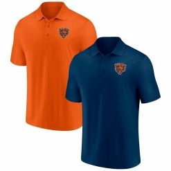 Fanatics Branded Men's Navy/Orange Chicago Bears Home And Away 2-Pack Polo Set