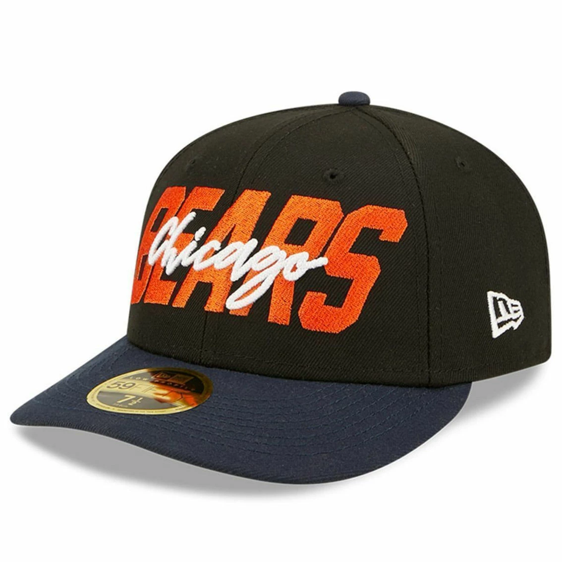 New Era Men's Black/Navy Chicago Bears 2022 NFL Draft Low 59FIFTY Fitted Hat 4 New Era Men's Black/Navy Chicago Bears 2022 NFL Draft Low 59FIFTY Fitted Hat - Image 2