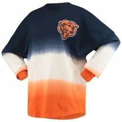 Fanatics Branded Women's Navy/White Chicago Bears Ombre Long Sleeve T-Shirt -Fanatics DSCO1136793996 GZKZ ALT2