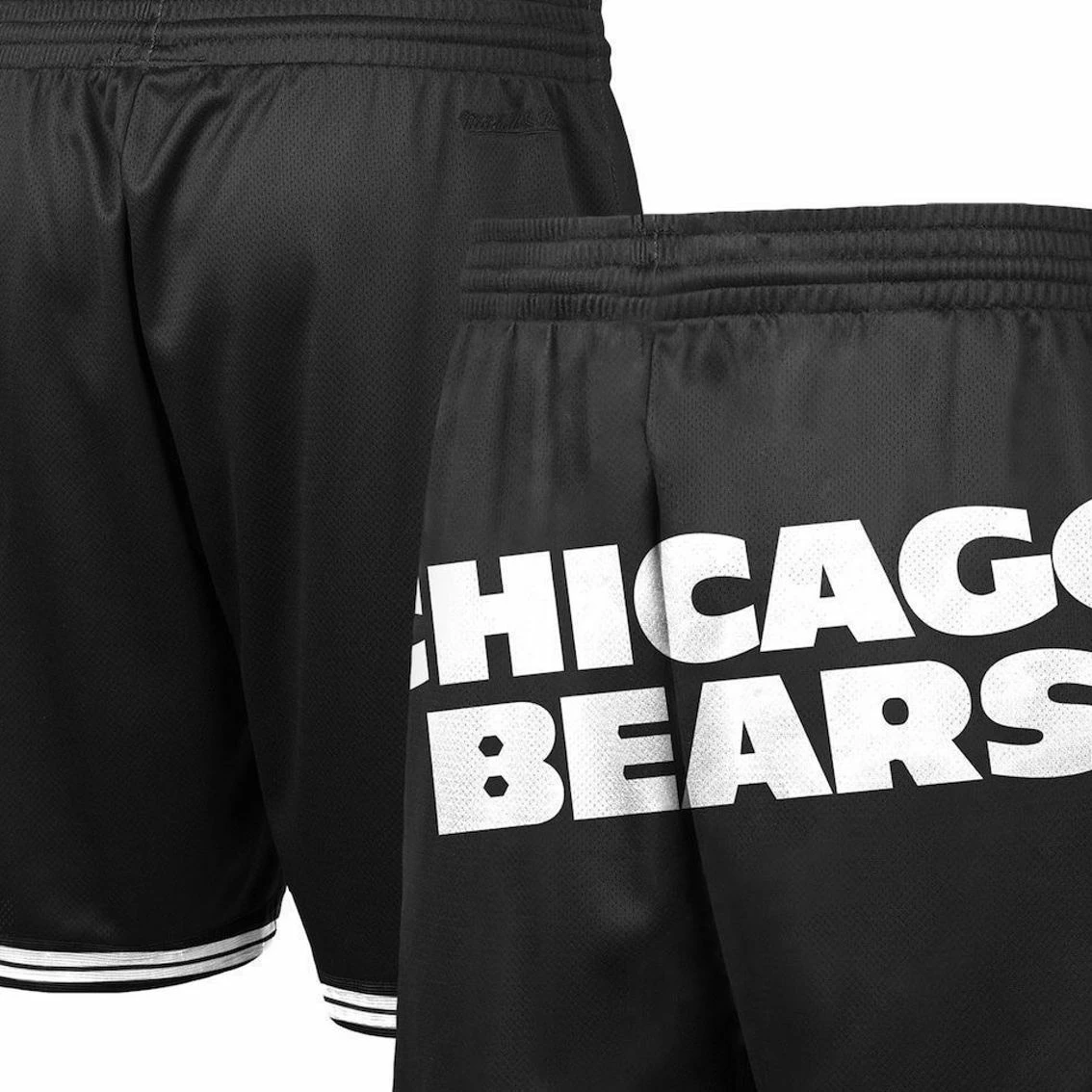 Mitchell & Ness Men's Black Chicago Bears Big Face 3.0 Fashion Shorts 4 Mitchell & Ness Men's Black Chicago Bears Big Face 3.0 Fashion Shorts - Image 2