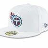 New Era Men's White Tennessee Titans Omaha 59FIFTY Fitted Hat -Fanatics DSCO1136794206 3550