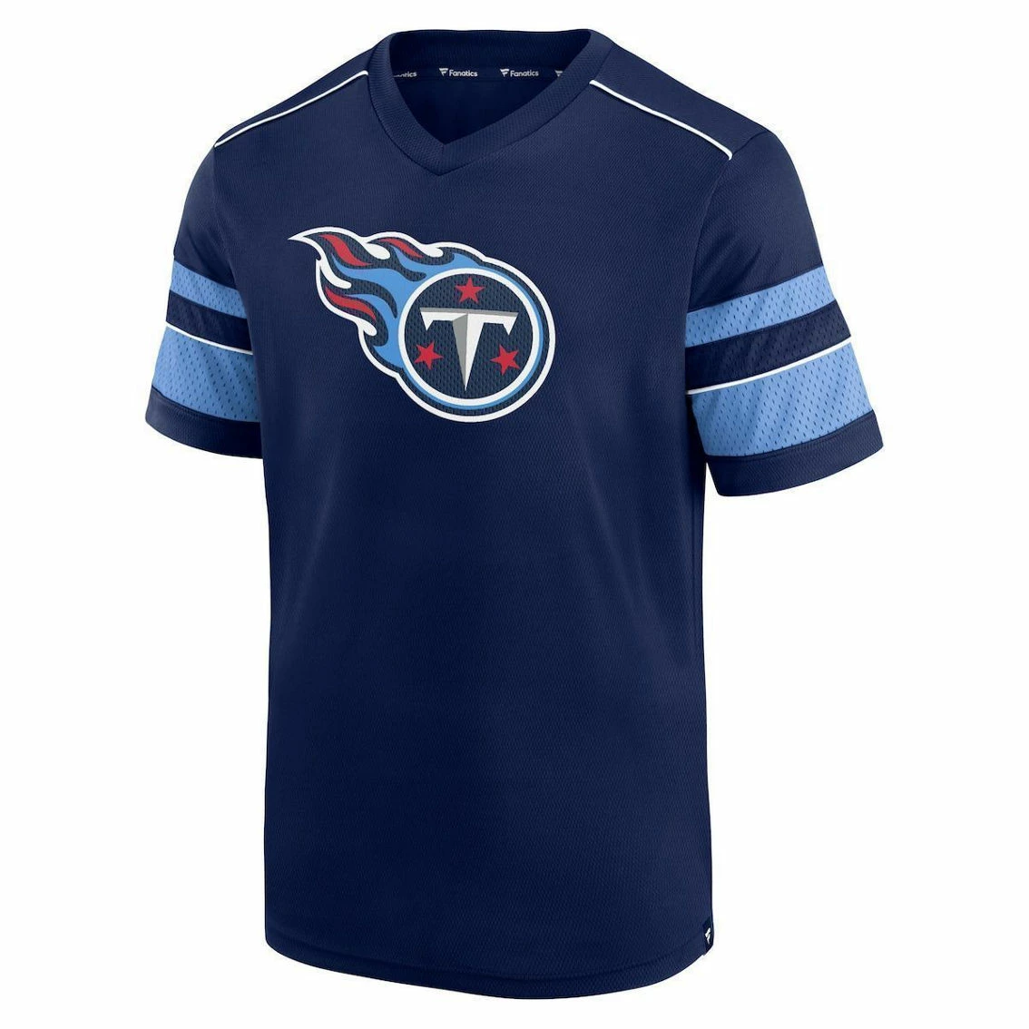 Fanatics Branded Men's Navy Tennessee Titans Textured Hashmark V-Neck T-Shirt 5 Fanatics Branded Men's Navy Tennessee Titans Textured Hashmark V-Neck T-Shirt - Image 3