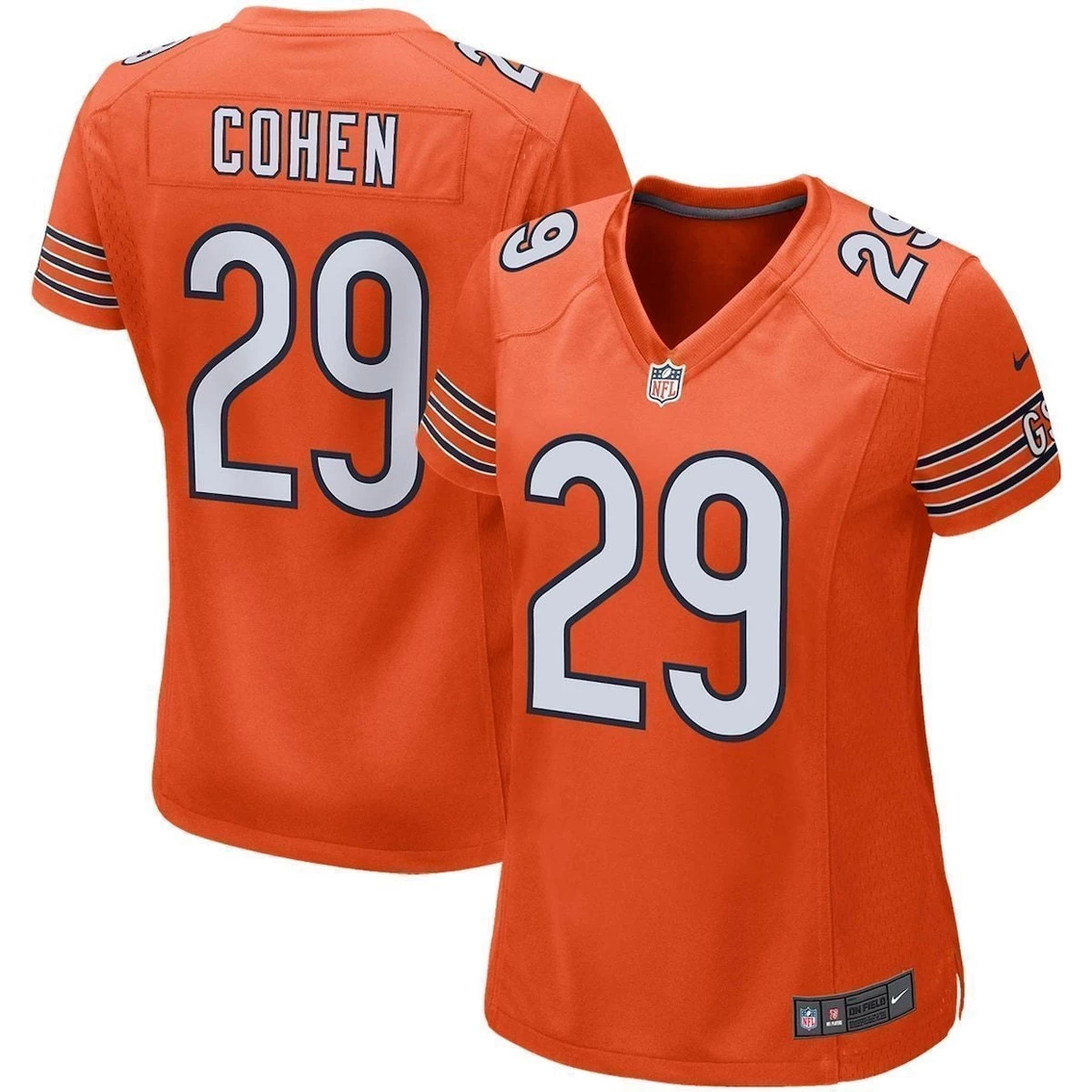 Nike Women's Tarik Cohen Orange Chicago Bears Game Jersey 3 Nike Women's Tarik Cohen Orange Chicago Bears Game Jersey