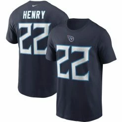 Nike Men's Derrick Henry Navy Tennessee Titans Name & Number T-Shirt 7 Nike Men's Derrick Henry Navy Tennessee Titans Name & Number T-Shirt -Fanatics DSCO1137144616 1320 ALT1