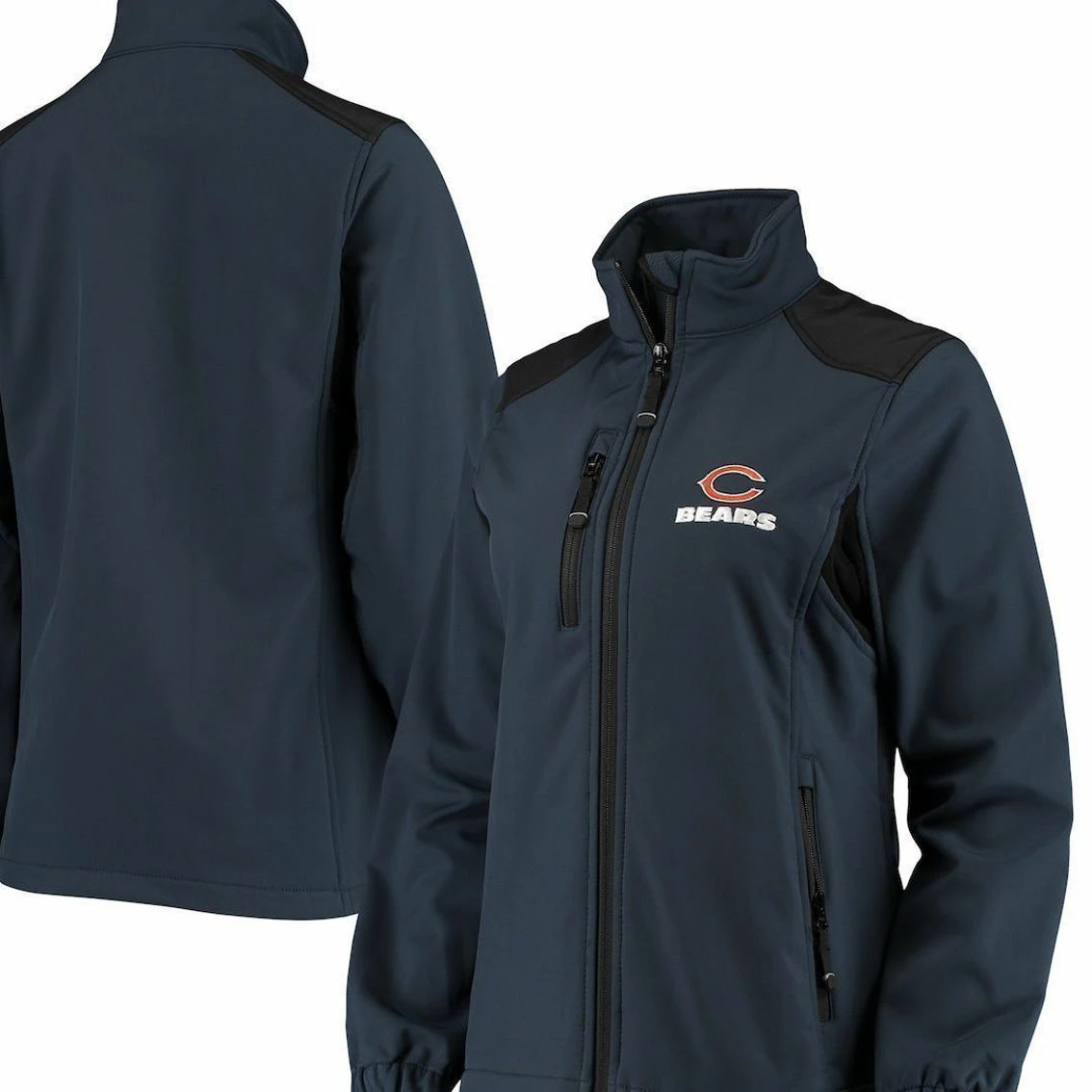 Dunbrooke Women's Navy Chicago Bears Softshell Fleece Full-Zip Jacket 3 Dunbrooke Women's Navy Chicago Bears Softshell Fleece Full-Zip Jacket