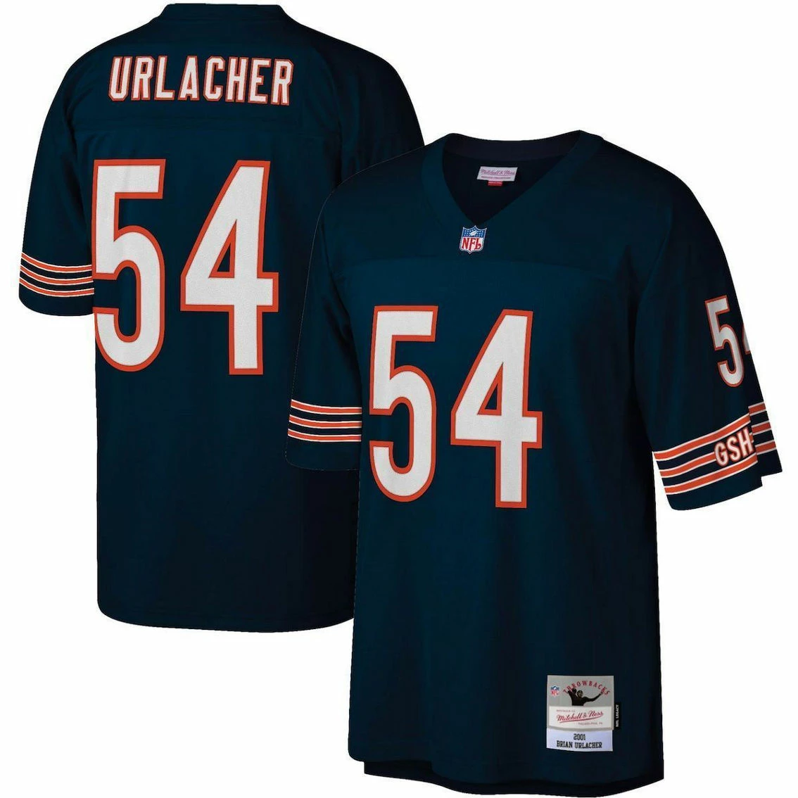 Mitchell & Ness Men's Brian Urlacher Navy Chicago Bears Legacy Replica Jersey 4 Mitchell & Ness Men's Brian Urlacher Navy Chicago Bears Legacy Replica Jersey - Image 2