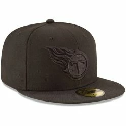 New Era Men's Tennessee Titans Black On Black 59FIFTY Fitted Hat 8 New Era Men's Tennessee Titans Black On Black 59FIFTY Fitted Hat -Fanatics DSCO1137146078 1007 ALT2