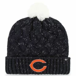 '47 Women's Navy Chicago Bears Fiona Logo Cuffed Knit Hat With Pom