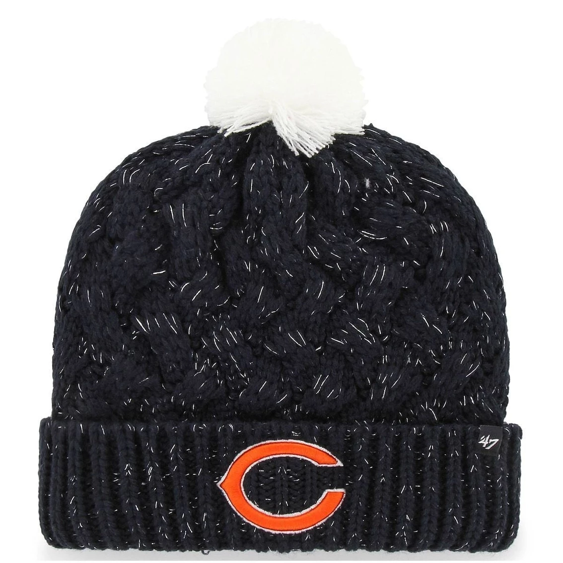 '47 Women's Navy Chicago Bears Fiona Logo Cuffed Knit Hat With Pom 4 '47 Women's Navy Chicago Bears Fiona Logo Cuffed Knit Hat With Pom - Image 2