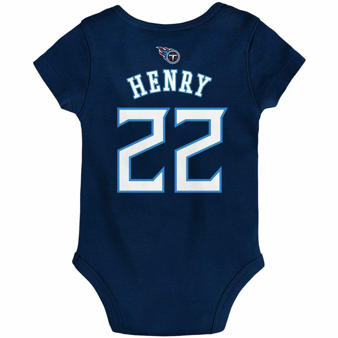 Outerstuff Newborn Derrick Henry Navy Tennessee Titans Mainline Player Name & Number Bodysuit 6 Outerstuff Newborn Derrick Henry Navy Tennessee Titans Mainline Player Name & Number Bodysuit - Image 4