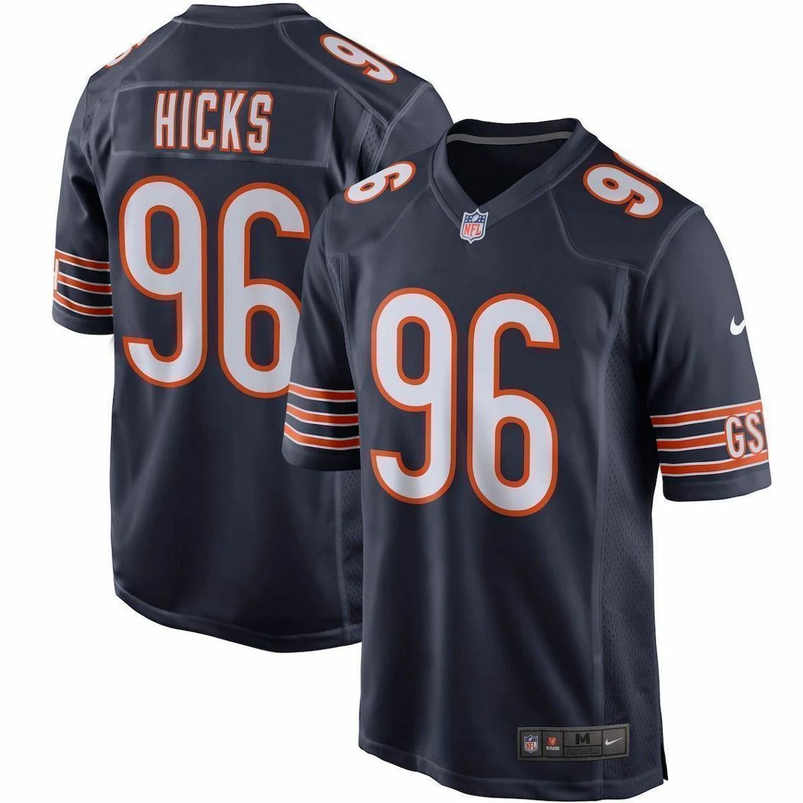 Men's Nike Akiem Hicks Navy Chicago Bears Player Game Jersey 3 Men's Nike Akiem Hicks Navy Chicago Bears Player Game Jersey