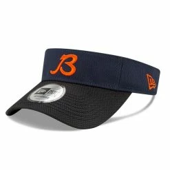 Men's New Era Navy/Black Chicago Bears 2021 NFL Sideline Road B Visor