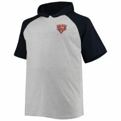 Profile Men's Heathered Gray/Navy Chicago Bears Big & Tall Raglan Short Sleeve Pullover Hoodie 8 Profile Men's Heathered Gray/Navy Chicago Bears Big & Tall Raglan Short Sleeve Pullover Hoodie -Fanatics DSCO1137451516 1927 ALT2