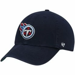 '47 Men's Navy Tennessee Titans Franchise Logo Fitted Hat