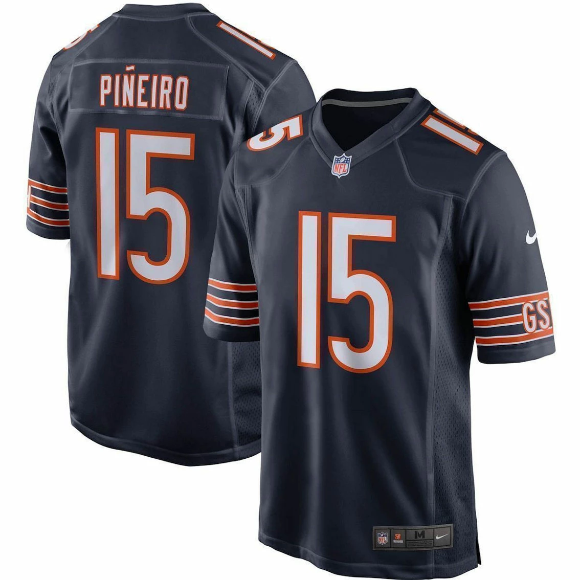Men's Nike Eddy Pineiro Navy Chicago Bears Game Player Jersey 4 Men's Nike Eddy Pineiro Navy Chicago Bears Game Player Jersey - Image 2