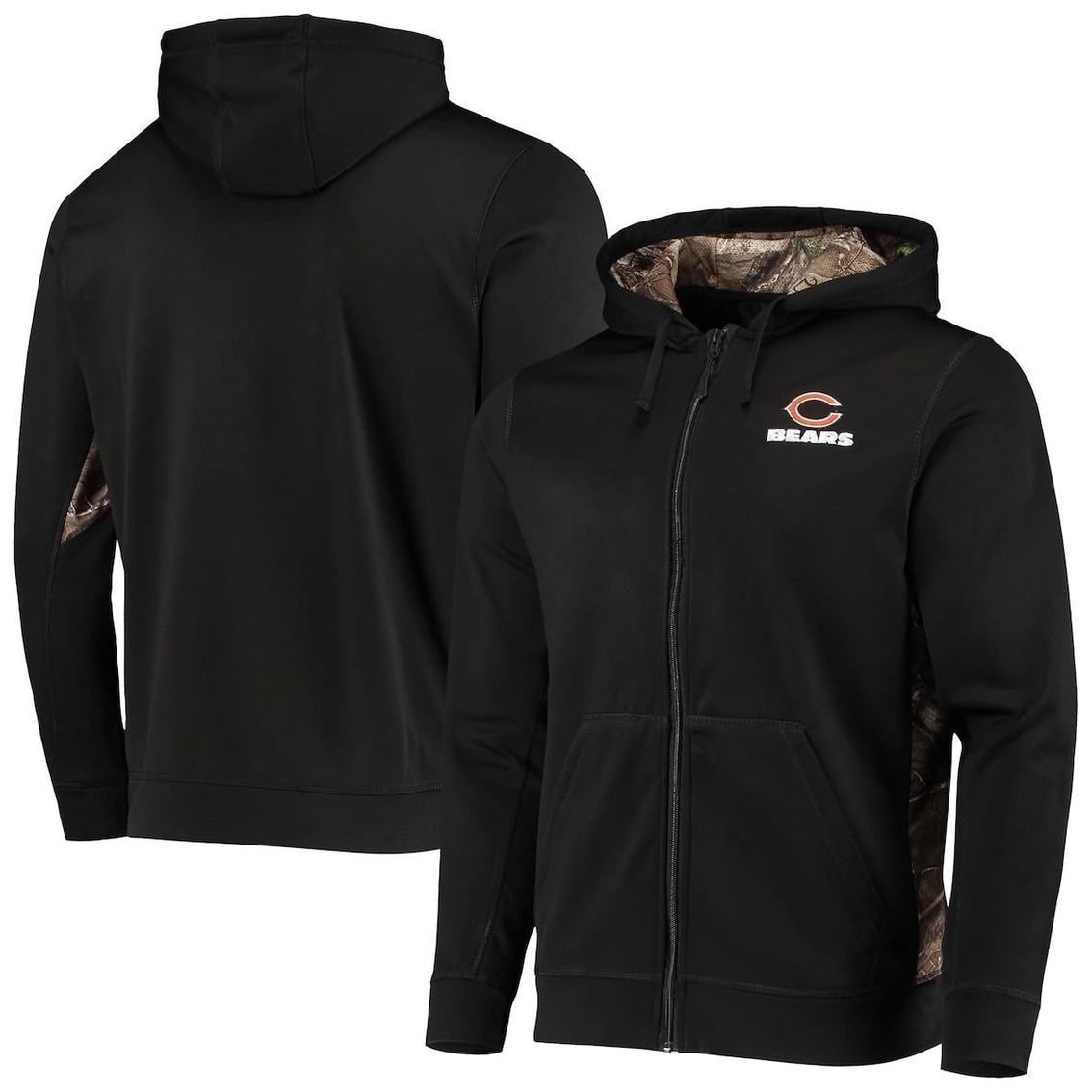 Dunbrooke Men's Black/Realtree Camo Chicago Bears Decoy Tech Fleece Full-Zip Hoodie 4 Dunbrooke Men's Black/Realtree Camo Chicago Bears Decoy Tech Fleece Full-Zip Hoodie - Image 2