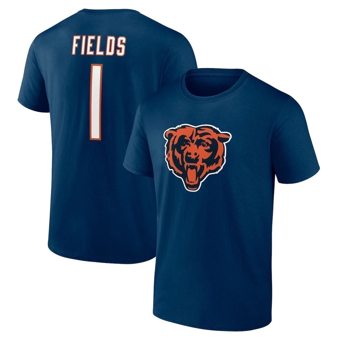 Fanatics Branded Men's Justin Fields Navy Chicago Bears Player Icon T-Shirt 3 Fanatics Branded Men's Justin Fields Navy Chicago Bears Player Icon T-Shirt