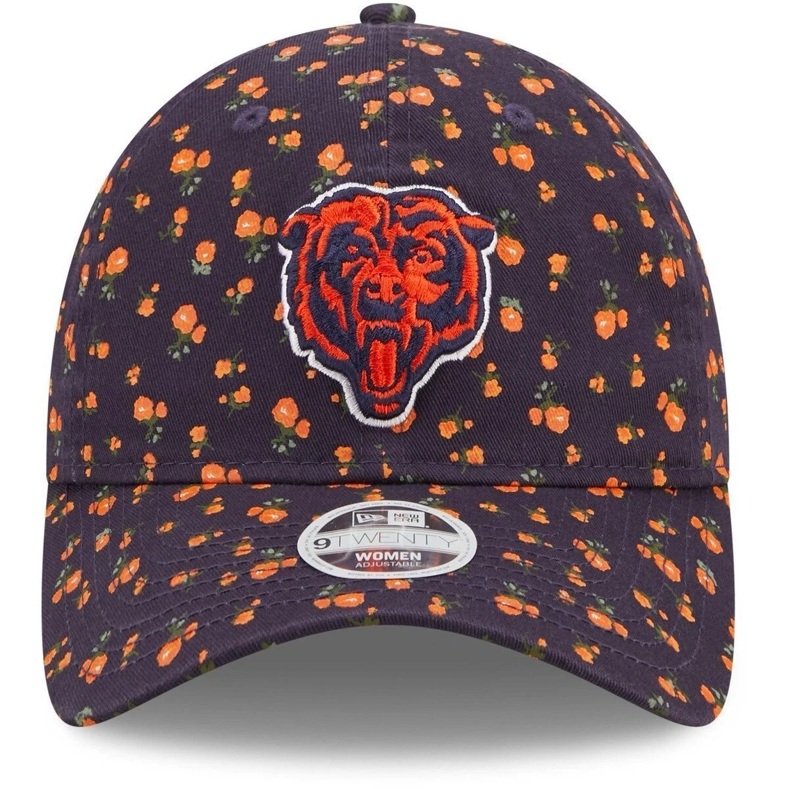 New Era Women's Navy Chicago Bears Floral 9TWENTY Adjustable Hat 5 New Era Women's Navy Chicago Bears Floral 9TWENTY Adjustable Hat - Image 3