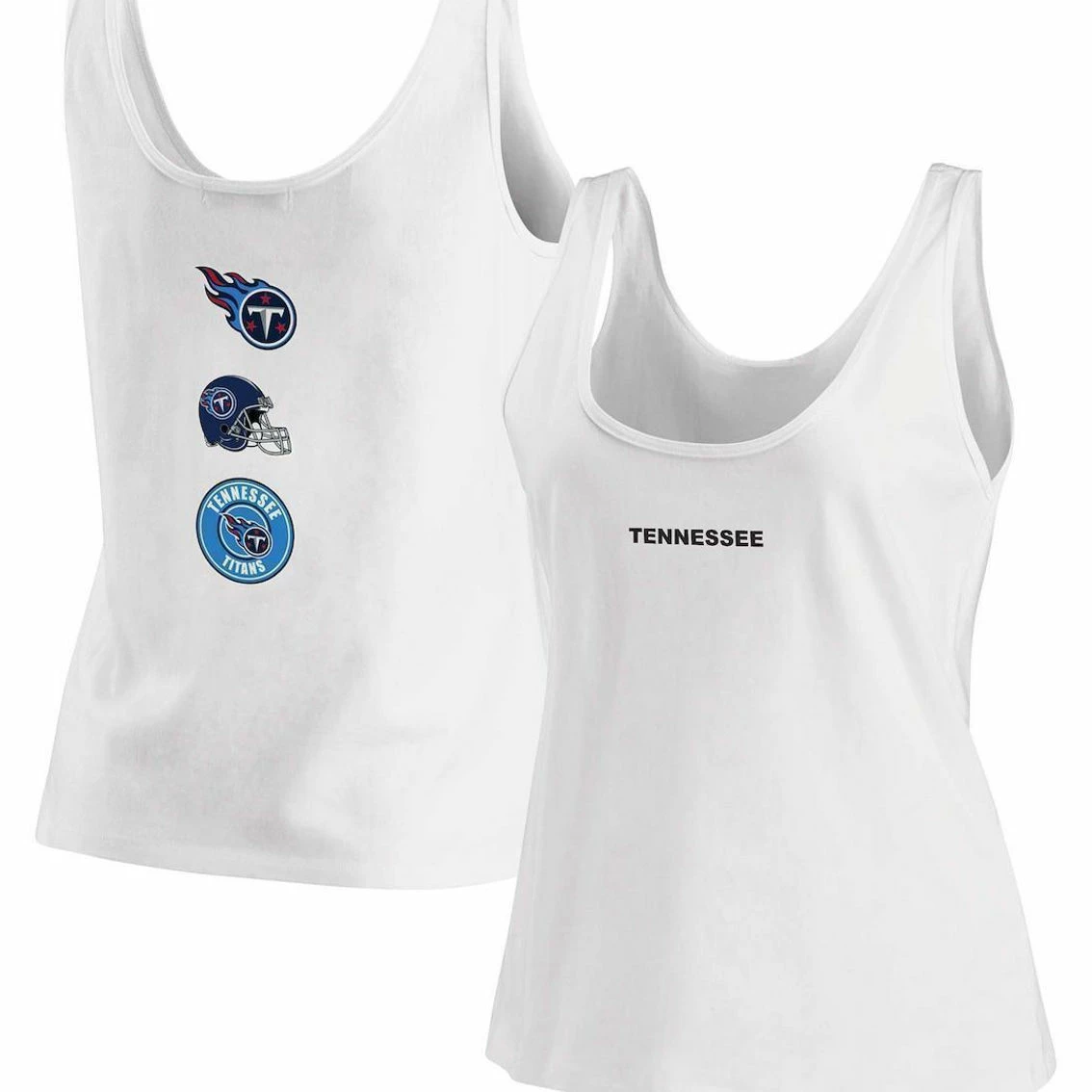WEAR By Erin Andrews Women's White Tennessee Titans Team Scoop Neck Tank Top 3 WEAR By Erin Andrews Women's White Tennessee Titans Team Scoop Neck Tank Top