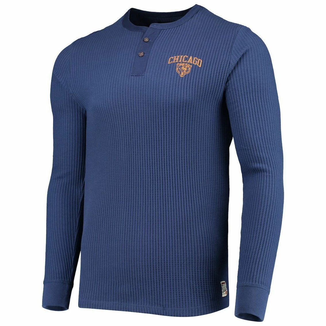 Men's Junk Food Navy Chicago Bears Thermal Henley Long Sleeve T-Shirt 5 Men's Junk Food Navy Chicago Bears Thermal Henley Long Sleeve T-Shirt - Image 3