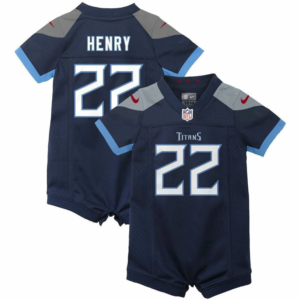 Nike Newborn & Infant Derrick Henry Navy Tennessee Titans Game Romper Jersey 3 Nike Newborn & Infant Derrick Henry Navy Tennessee Titans Game Romper Jersey