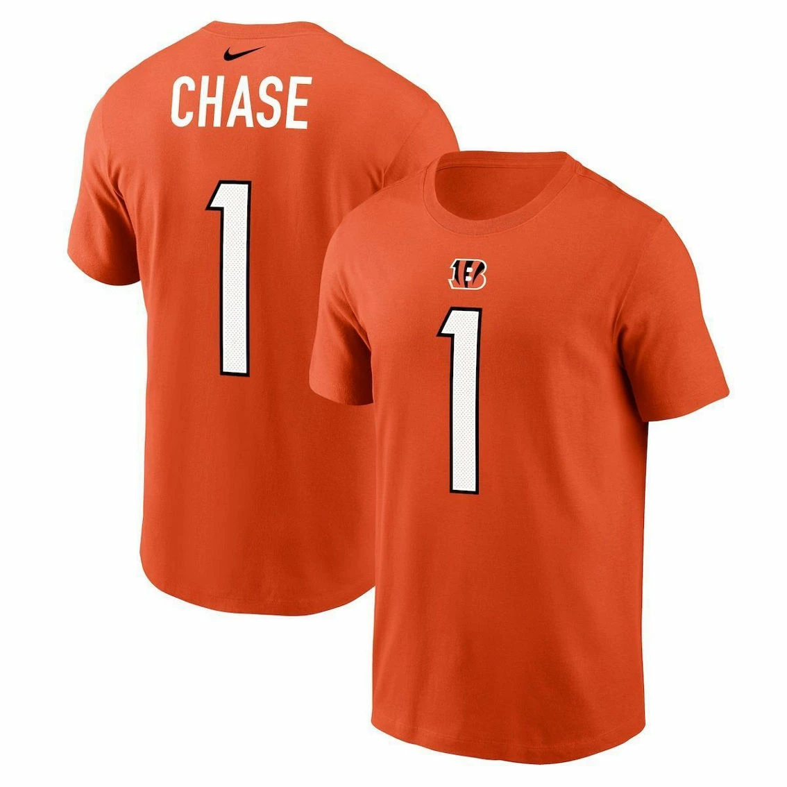 Nike Men's Ja'Marr Chase Orange Cincinnati Bengals Player Name & Number T-Shirt 4 Nike Men's Ja'Marr Chase Orange Cincinnati Bengals Player Name & Number T-Shirt - Image 2