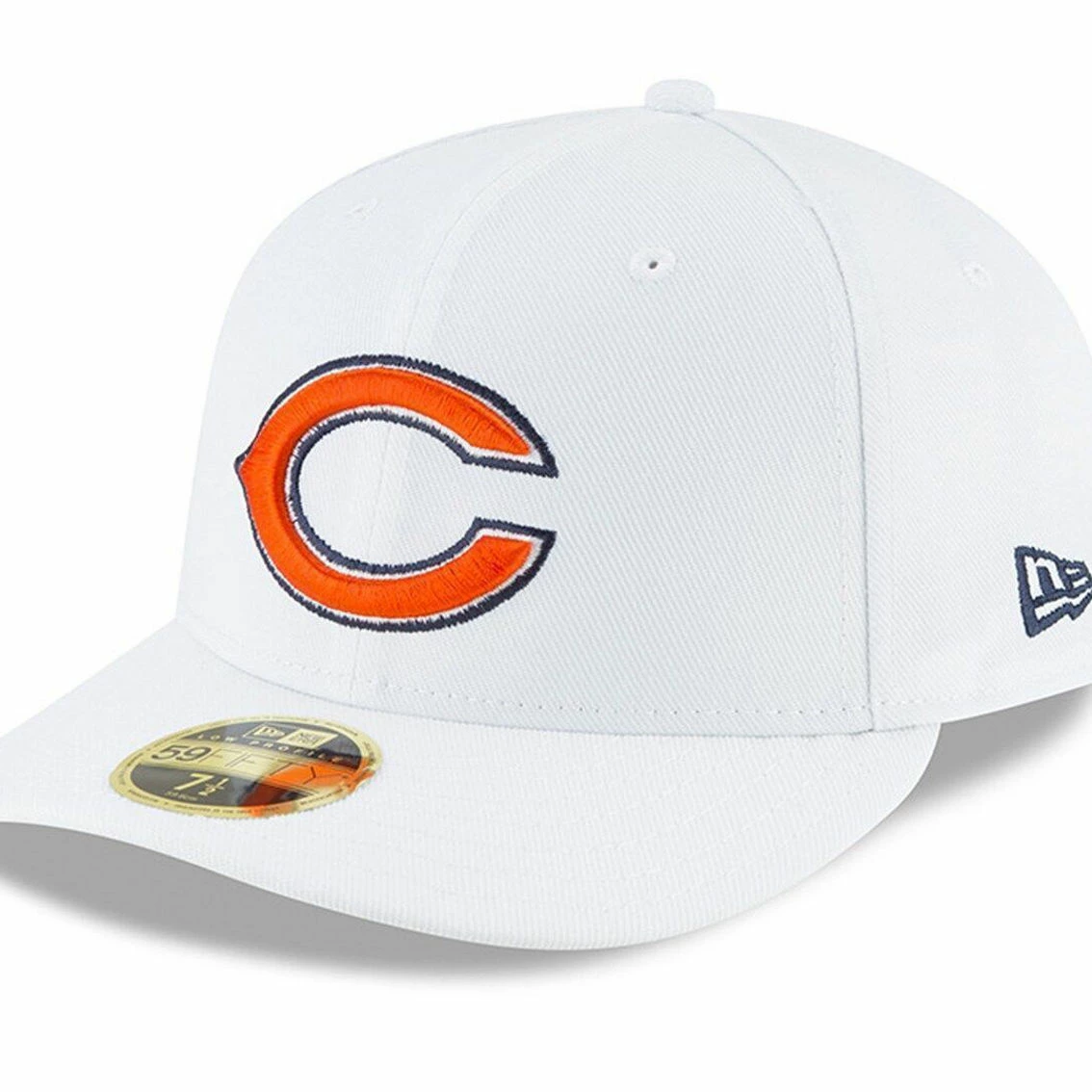 New Era Men's White Chicago Bears Primary Logo Omaha Low 59FIFTY Fitted Hat 3 New Era Men's White Chicago Bears Primary Logo Omaha Low 59FIFTY Fitted Hat