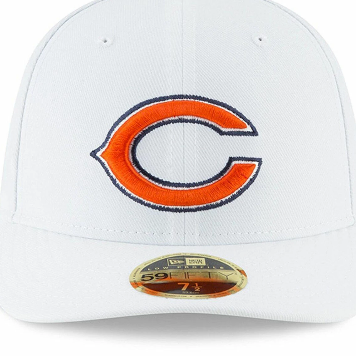 New Era Men's White Chicago Bears Primary Logo Omaha Low 59FIFTY Fitted Hat 5 New Era Men's White Chicago Bears Primary Logo Omaha Low 59FIFTY Fitted Hat - Image 3